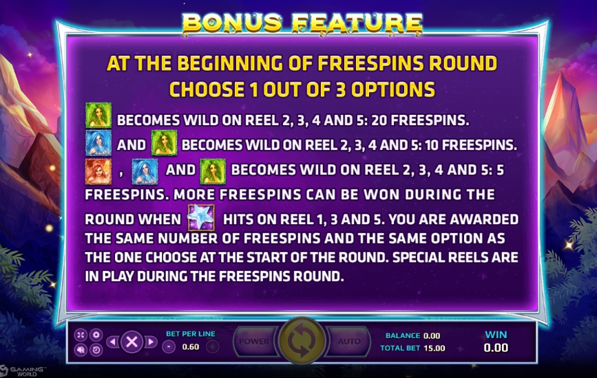 สัญลักษณ์ Scatter & FreeSpin Wild Fairies