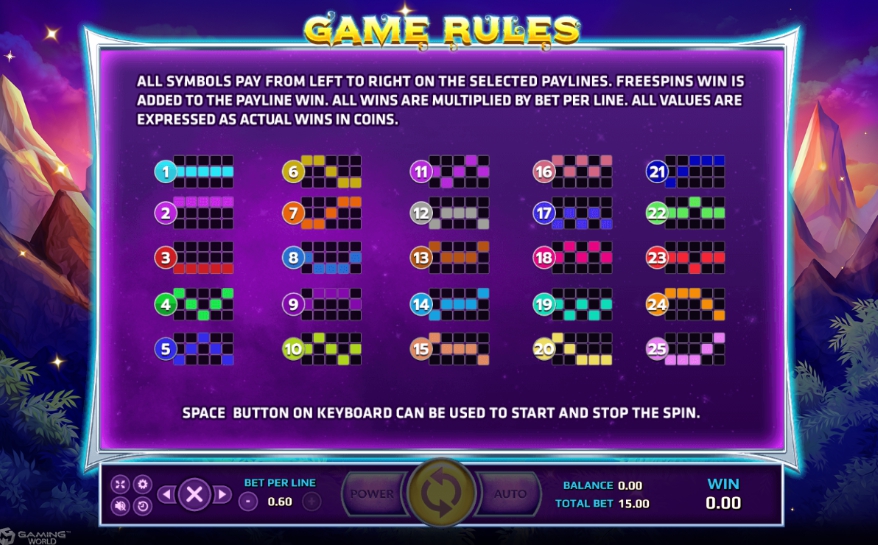 Lines ภายในเกม Wild Fairies